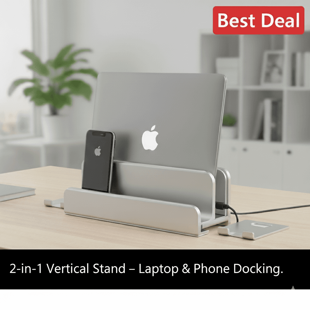 Aluminum Vertical Laptop Stand