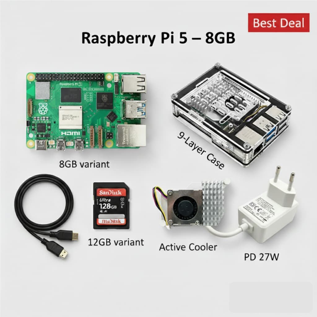 Raspberry Pi 8GB Bundle with 128GB SD Card